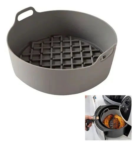 Bandeja Protectora De Silicona Para Freidora De Aire Beige