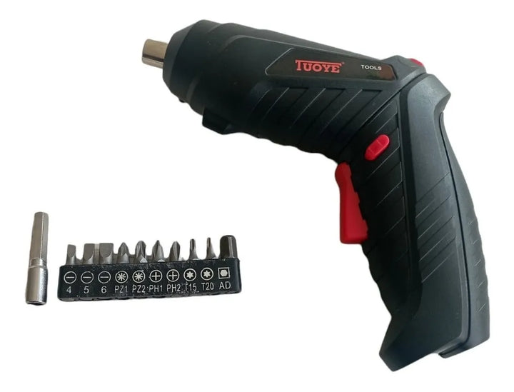 Destornillador Atornillador Eléctrico Inalambrico Recargable Negro