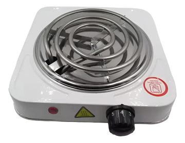 Estufa Eléctrica Sencilla Portátil De Un Puesto 1000w Blanco