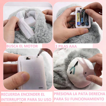 Peluche Realista Nutria Bebe Estimulacion Sensorial Sonido, Color Rosa