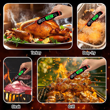 Pawpro Termómetro Digital De Cocina Para Alimentos Negro