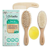 Set De Cepillo Y Peine De Madera Chibello Para Bebés Con Cer