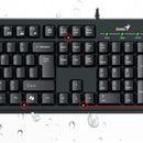 Kit Teclado Y Mouse Genius Usb Km-100se Español Mouse Negro Teclado Negro