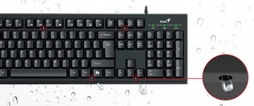 Kit Teclado Y Mouse Genius Usb Km-100se Español Mouse Negro Teclado Negro