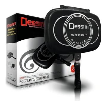 Sarten Doble Parrilla Dessini Dual Grill Plancha Antiadheren Color 40cm