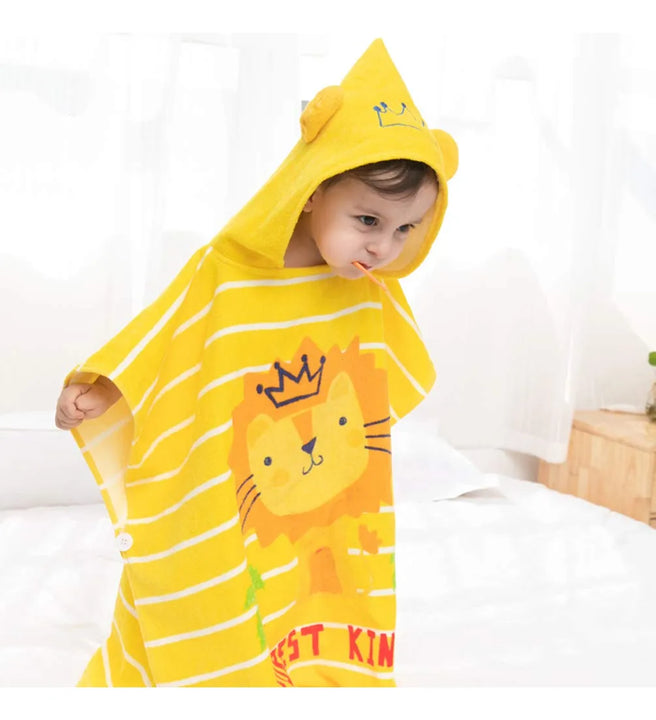 Tonwhar Ninos Bano/piscina/playa Con Capucha Poncho Toalla-d