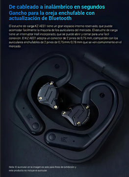 Modulo Kz Ae01 Gancho Inalámbricos Bluetooth 5.4 C Pin Color Negro Luz Negro