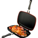 Sartén Doble Parrilla Dessini Italiana Antiadherente 36 Cm Color Negro