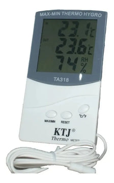 Termohigrometro Digital Termometro Reloj Sonda Ta318