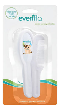 Set De Peine Y Cepillo Evenflo 2pcs Blanco