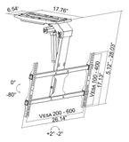 Soporte De Techo Electrico Inteligente Motorizado Para Tv