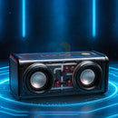 Bocina Portátil Ligero Bluetooth Tws Altavoz Inalámbrico Recargable Parlante Ldnio Luces Led Rgb Sonido Estéreo Graves Potentes Reproductor Música Negro Compacto Duradero