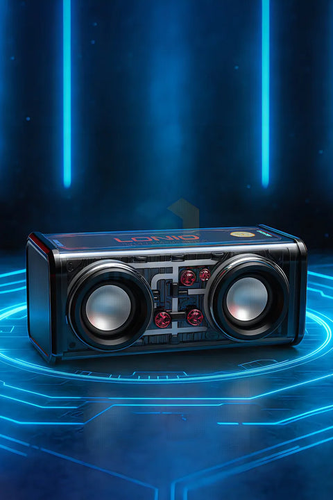 Bocina Portátil Ligero Bluetooth Tws Altavoz Inalámbrico Recargable Parlante Ldnio Luces Led Rgb Sonido Estéreo Graves Potentes Reproductor Música Negro Compacto Duradero