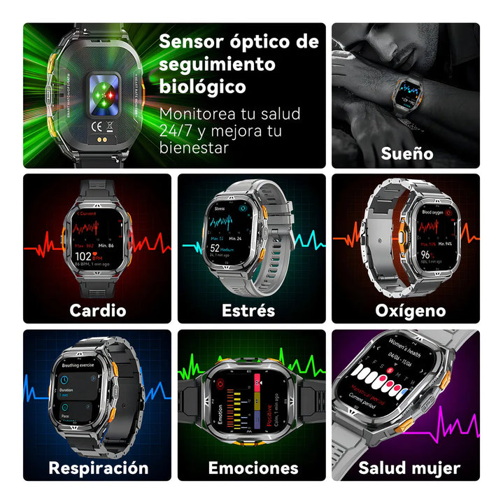 Cubot Smartwatch Reloj Inteligente Gt3 Gps Llamada Impermeable 50m 1.96'' Gris