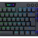 Teclado Redragon Horus QWERTY Redragon Low profile Linear Red español latinoamérica color negro con luz RGB
