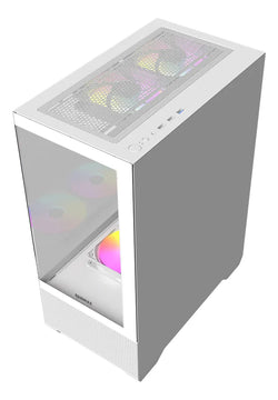 Gabinete Gamer Raidmax I802 Air Negra 5x Ventiladores Frgb Blanco