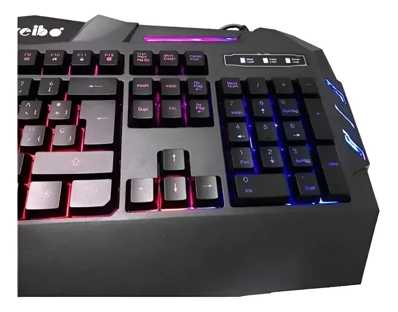 Combo Gamer Teclado/mouse Weibo Wb-520 Rgb Color del mouse Negro Color del teclado Negro