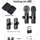 Micrófono Inalámbrico de Solapa Con Caja Original K9Pro JuandaColombia Color Negro
