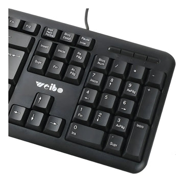 Teclado Alambrico Fc-530 Usb Español Qwerty Resistente Agua