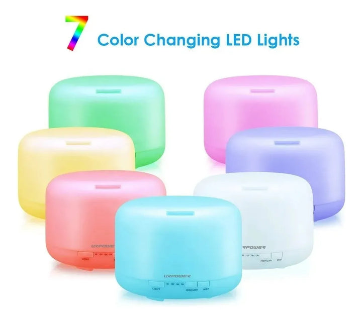 Humidificador Difusor Aromas Purificador De Aire 500ml Blanco