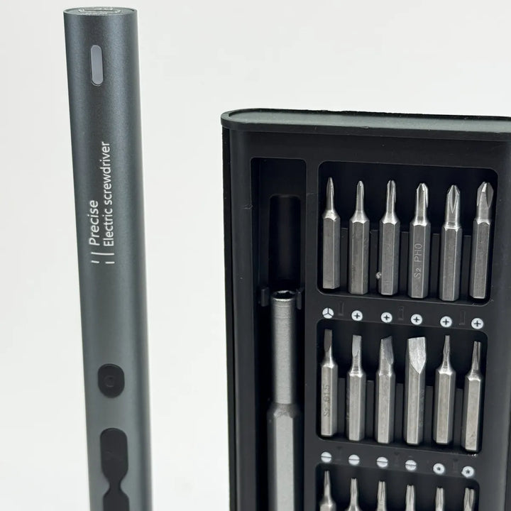 Destornillador Eléctrico Recargable Para Celular Cámara Pc Gris Oscuro