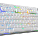 Teclado Gamer Inalámbrico Redragon Horus K621w Tkl Blanc Rgb Idioma Español Latinoamérica Color Del Teclado Blanco