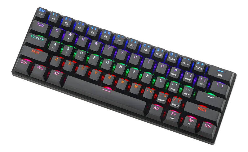 Teclado Gamer T-dagger Arena T-tgk321 Qwerty T-dagger Brown Español Color Negro Con Luz Rainbow