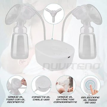 Doble Extractor De Leche Materna Eléctrico Modo Regulable