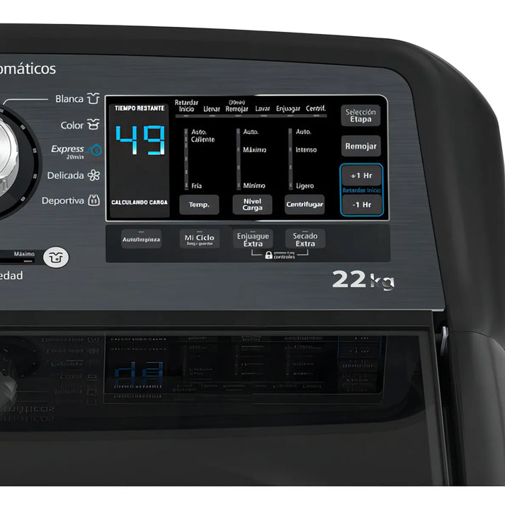 Lavasecadora automática Mabe Lavado hasta 22kg color diamond gray