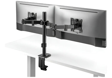 Soporte Para Monitor Doble Brazo De Acero Negro Ma301-22-000