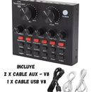 Interfaz de audio Live Sound Card V8 negra