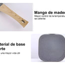 Sartén multiusos 3 en 1 con separadores para huevos y hamburguesas, color gris