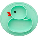 Plato Silicona Antideslizante Para Bebé Hydg-1 Color Verde Claro Pato