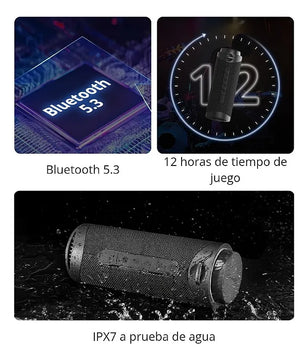 Tronsmart Altavoces Bluetooth Portátiles T7 Con Sonido Envol Color Negro T7