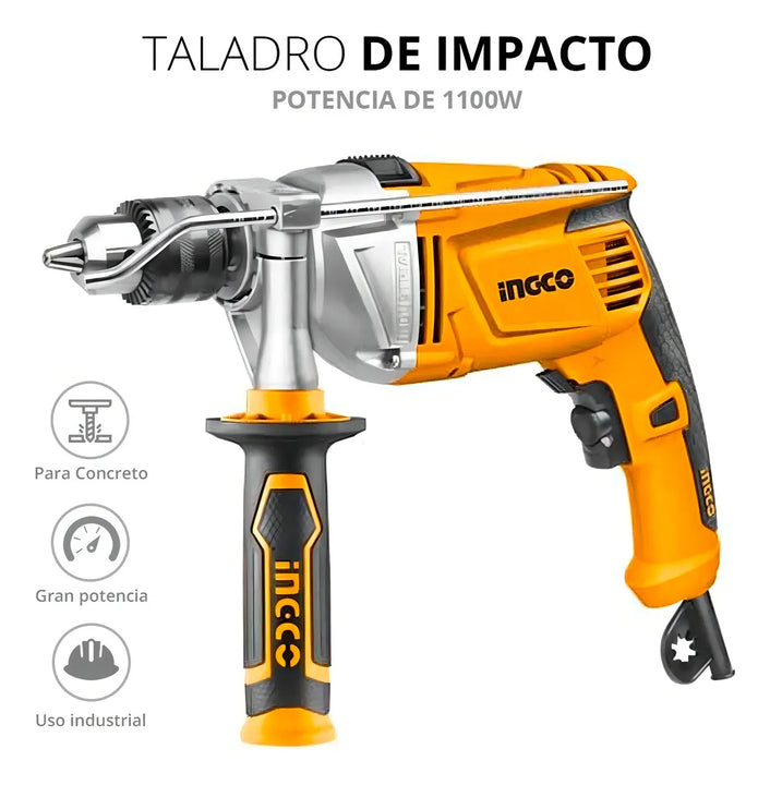 Taladro De Impacto Percutor Reversible Electrico Uso Rudo
