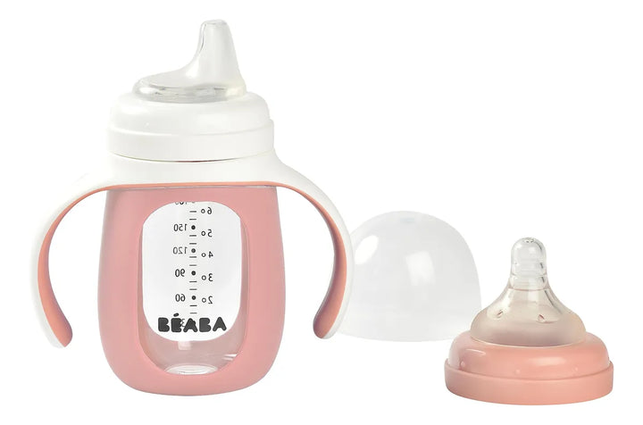 Beaba Vaso De Vidrio 2 En 1 Para Entrenamiento De Biberon A