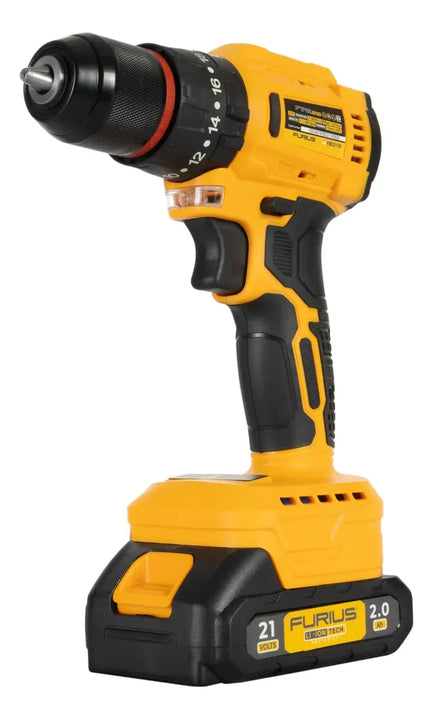 Taladro Furius Fbd2113 + Pulidora Fag20b + Llave De Impacto Naranja