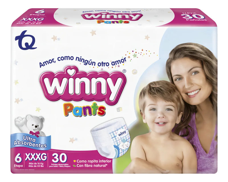 Pañal Winny Pants Etapa 6paquete X 30 - Und Género Sin género Tamaño Extra extra grande (XXG)