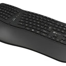 Teclado Klip Xtreme Transcend Wireless Ergonómico - Kbk-530s Color Del Teclado Negro
