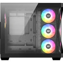 Gabinete Gamer Xyz Qubex Black 4 Fans Argb Usb C Negro