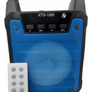 Parlante Portatil Radio Fm Bluetooth Usb Luz Led+ Microfono Color Negro