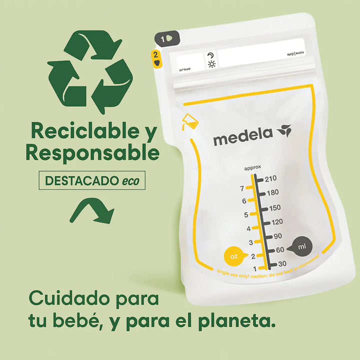 Medela X100 Bolsas Leche Materna Easy Pour 7 Oz