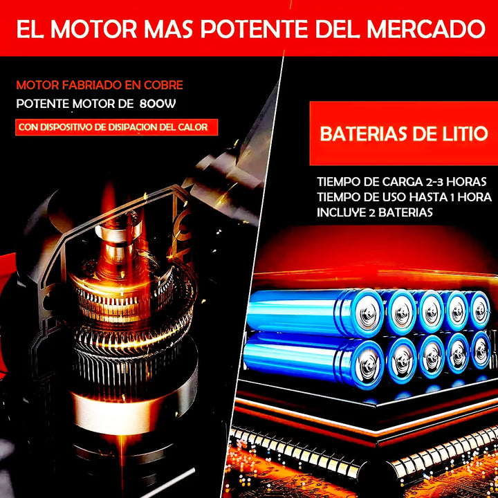 Guadaña Inalambrica Cortacesped Pasto Tres Baterias + Regalo Rojo Verde O Naranja