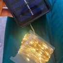 Luces Navideñas Guirnalda 12metros 100 Led Con Energía Solar Luz Cálida