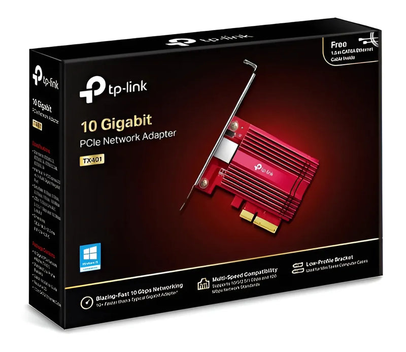 N Adaptador Pcie Tp-link Tx401 10 Gigabit Linux Windows