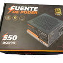 Uf-550w Fuente De Poder Bronze 80 Plus 550w Reales Iconnex Negro