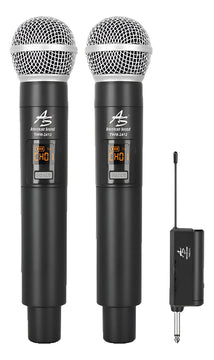 Micrófono Inalámbrico 2doble Receptor Plug American Sound Negro