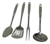 Cucharas Acero Inoxidable Utensilios Cocina Fritos 4 Mazugi Gris