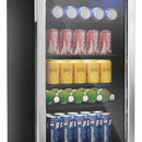 Refrigerador Y Nevera De Bebidas, Minibar Cap 120 Latas Acero Inoxidable Y Negro