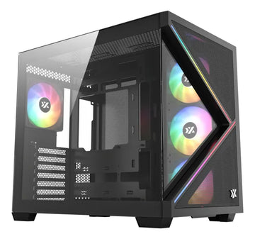 Chasis Gamer Xyz Qubex Black | Argb | Atx | 4 Fans | Type C